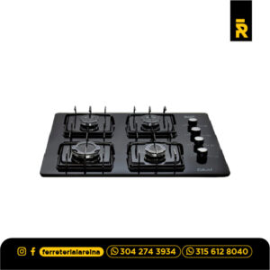 Cubierta vidrio templado 6mm negra 5692 55.2X45.2 M.L.G. N continental